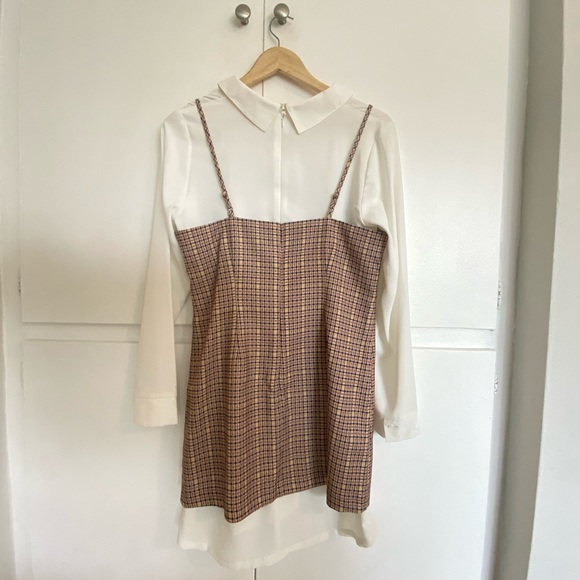 two in one plaid dress - Picture 2 of 4